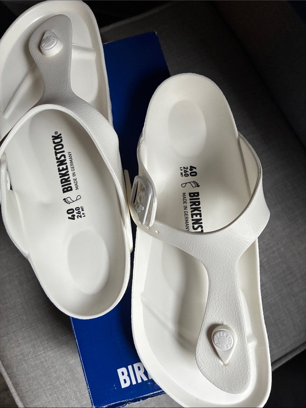 Birkenstock White Gizeh EVA Thong Sandals